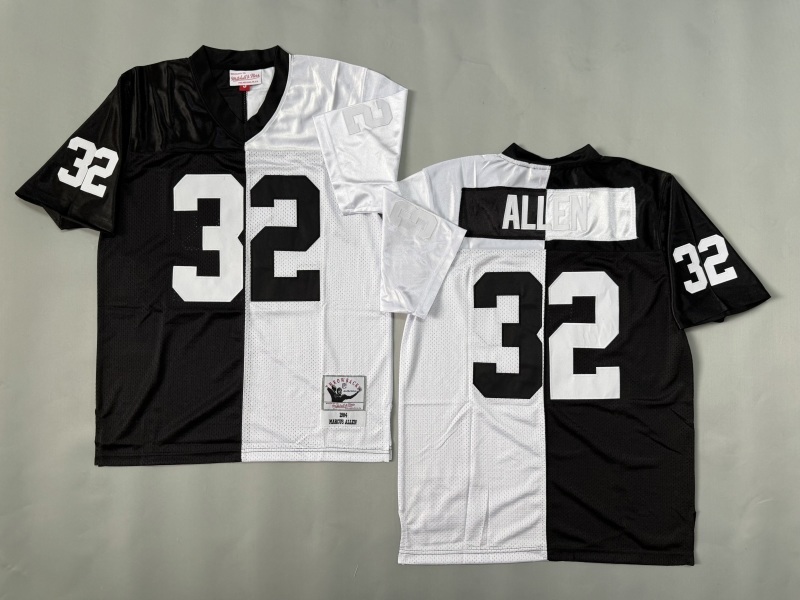 Men 2025 Nike Oakland Raiders #32 Allen black white Throwback Limited NFL Jersey style 001->oakland raiders->NFL Jersey